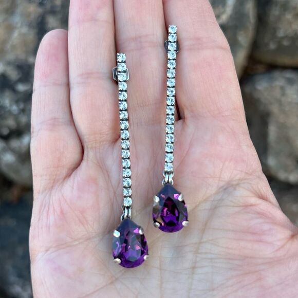 Handcrafted earrings with Swarovski crystal - Picture 7 of 10